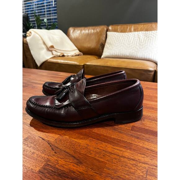 Allen Edmonds Enfield Kiltie Tassel Moc Toe Leather Loafer Burgundy Men\'s 9.5D main image 2